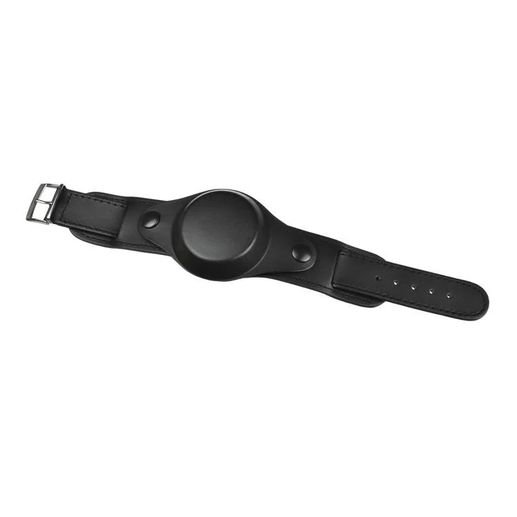 20mm Black 1950s Pattern Leather Military Watch Strap with Protective Face Cover - Image 4