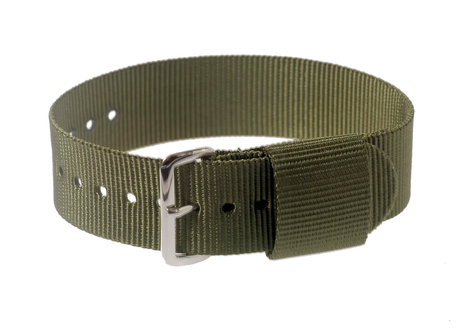 20mm US Pattern Olive Green Military Watch Strap - Image 2
