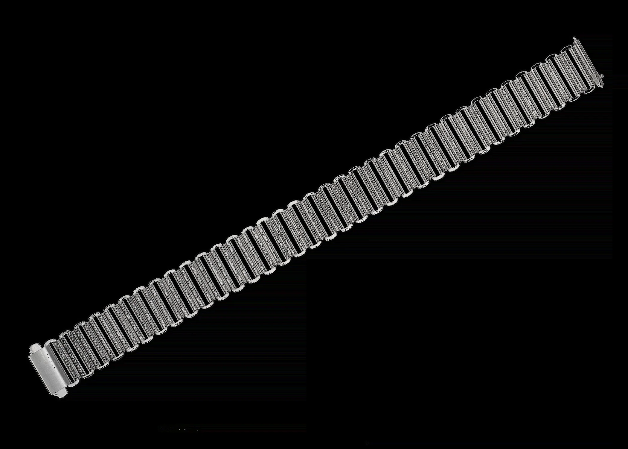 18mm Retro 1940/50s "Bonklip" Style Stainless Steel Bracelet - Ideal for Antique or Retro Style Watches - Image 2
