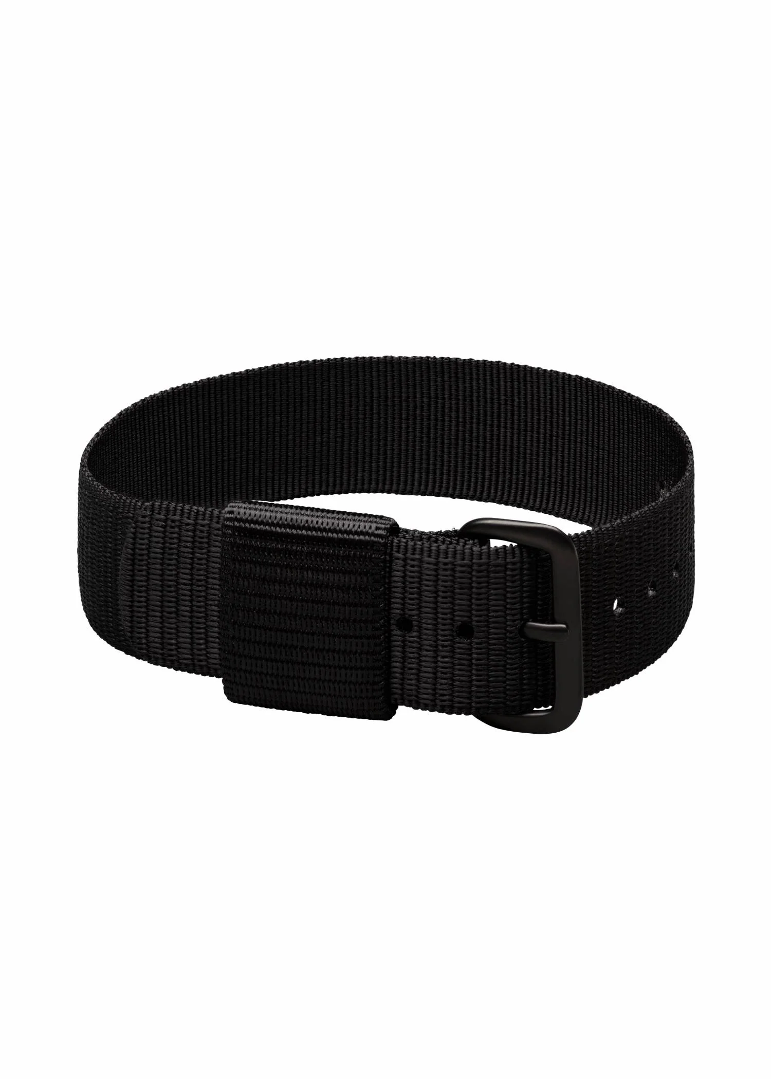 18mm 1980s U.S Pattern Black Military Watch Strap with PVD Steel Fasteners - Image 2
