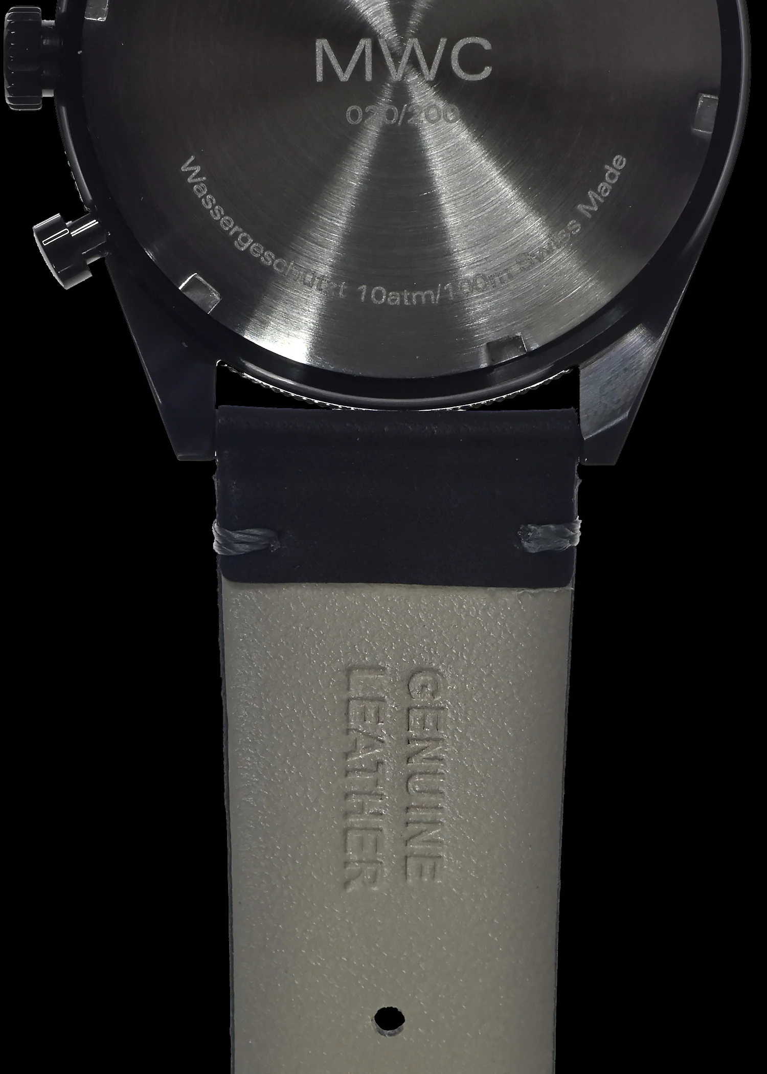 Limited Edition MWC 100m Water Resistant Swiss Airline Pilots Chronograph (Covert PVD Finish) - Image 3