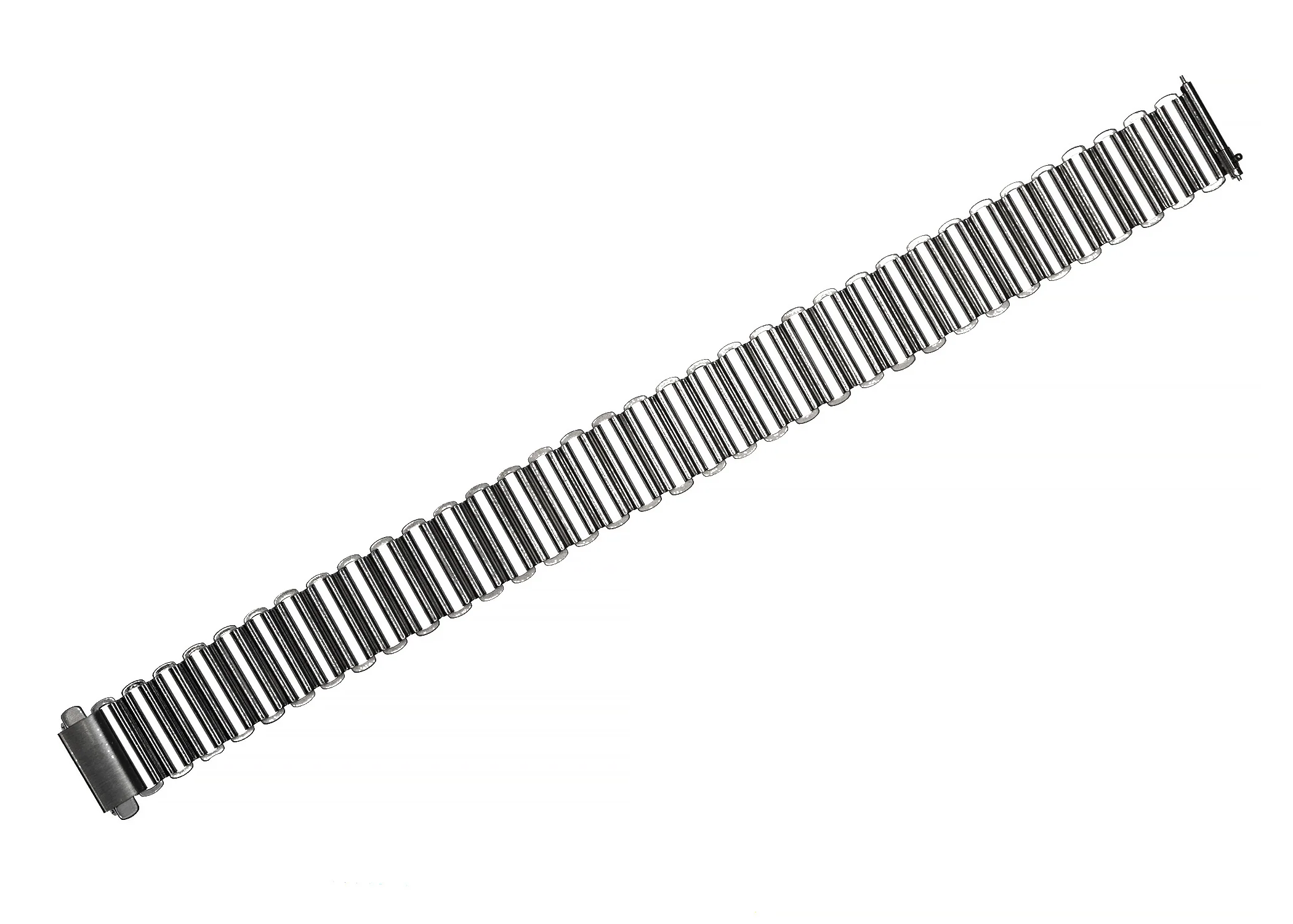 18mm Retro 1940/50s "Bonklip" Style Stainless Steel Bracelet - Ideal for Antique or Retro Style Watches - Image 5