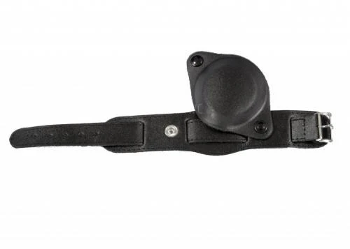 20mm Black 1950s Pattern Leather Military Watch Strap with Protective Face Cover - Image 6