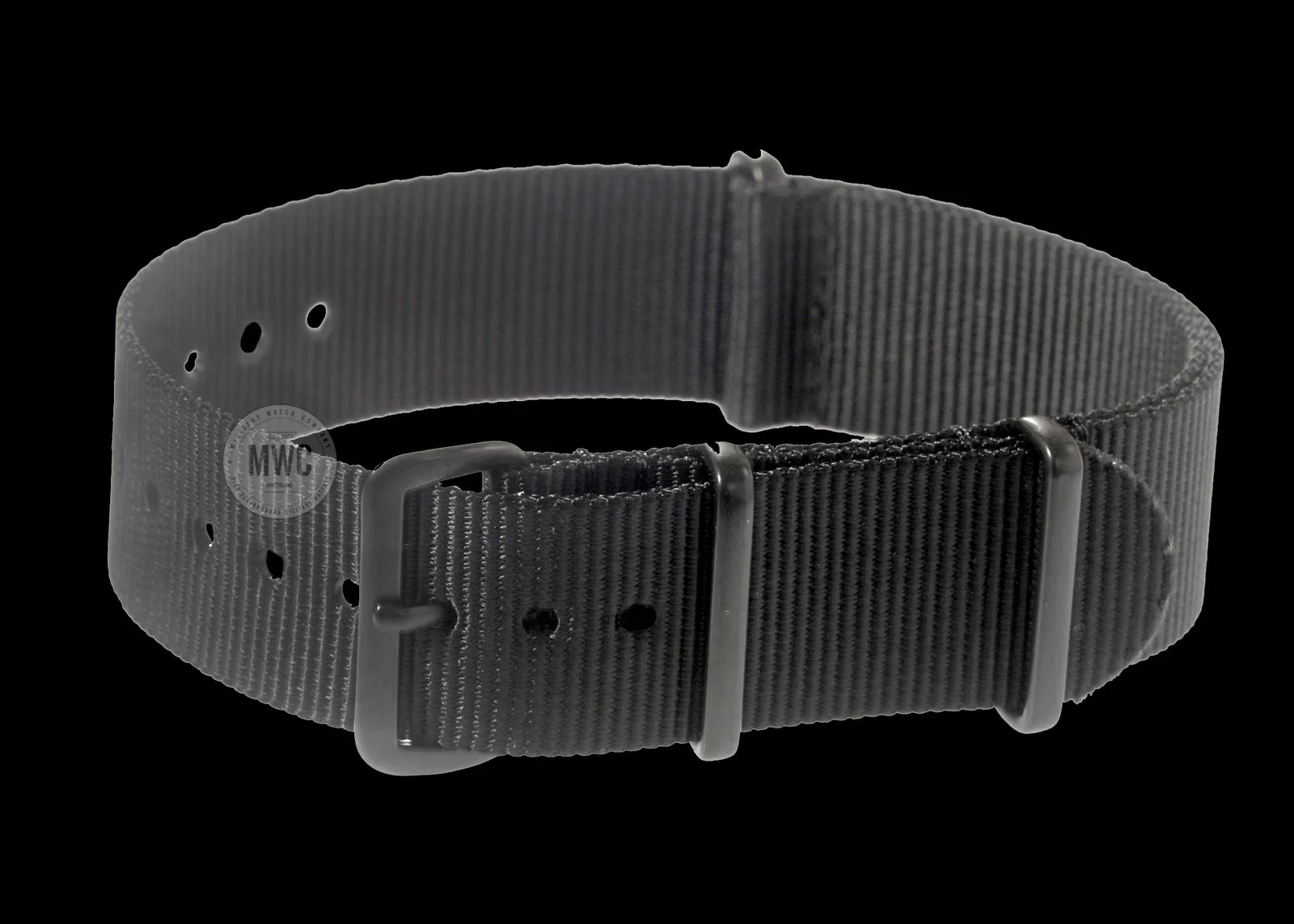 20mm Black PVD NATO Military Watch Strap - Image 3