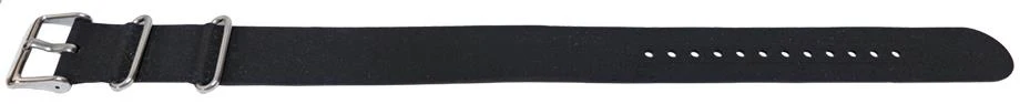 20mm Black Silicone/Rubber NATO Military Watch Strap - Image 3
