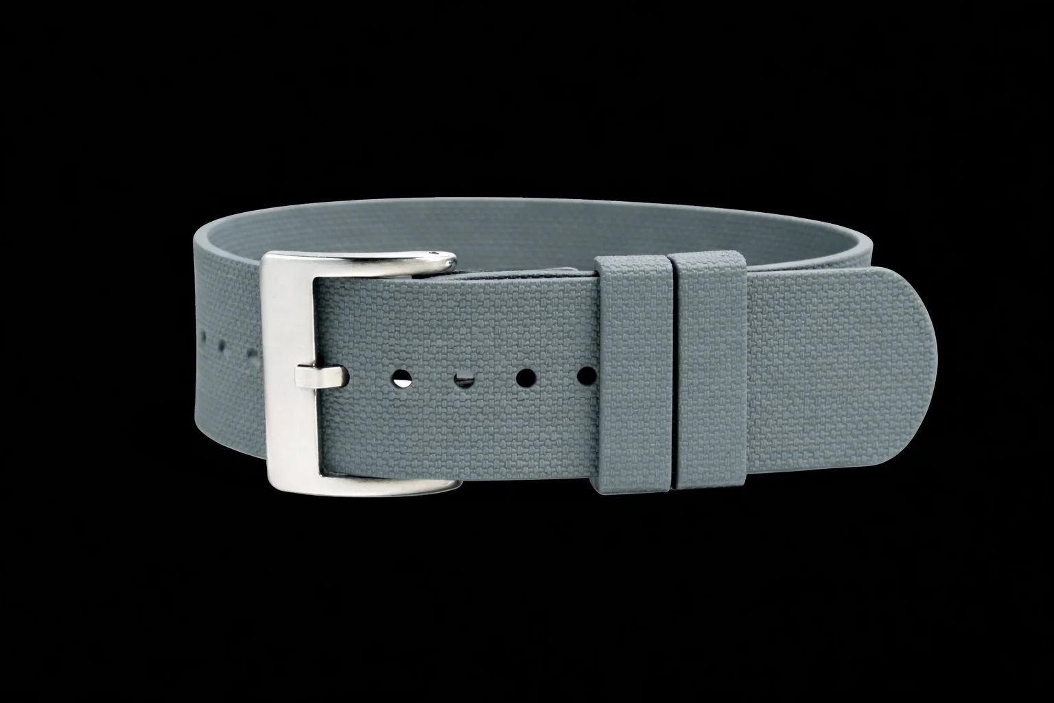 Grey 20mm FKM Rubber Strap with Quick Release Feature for Fast and Easy Fitting and Removal