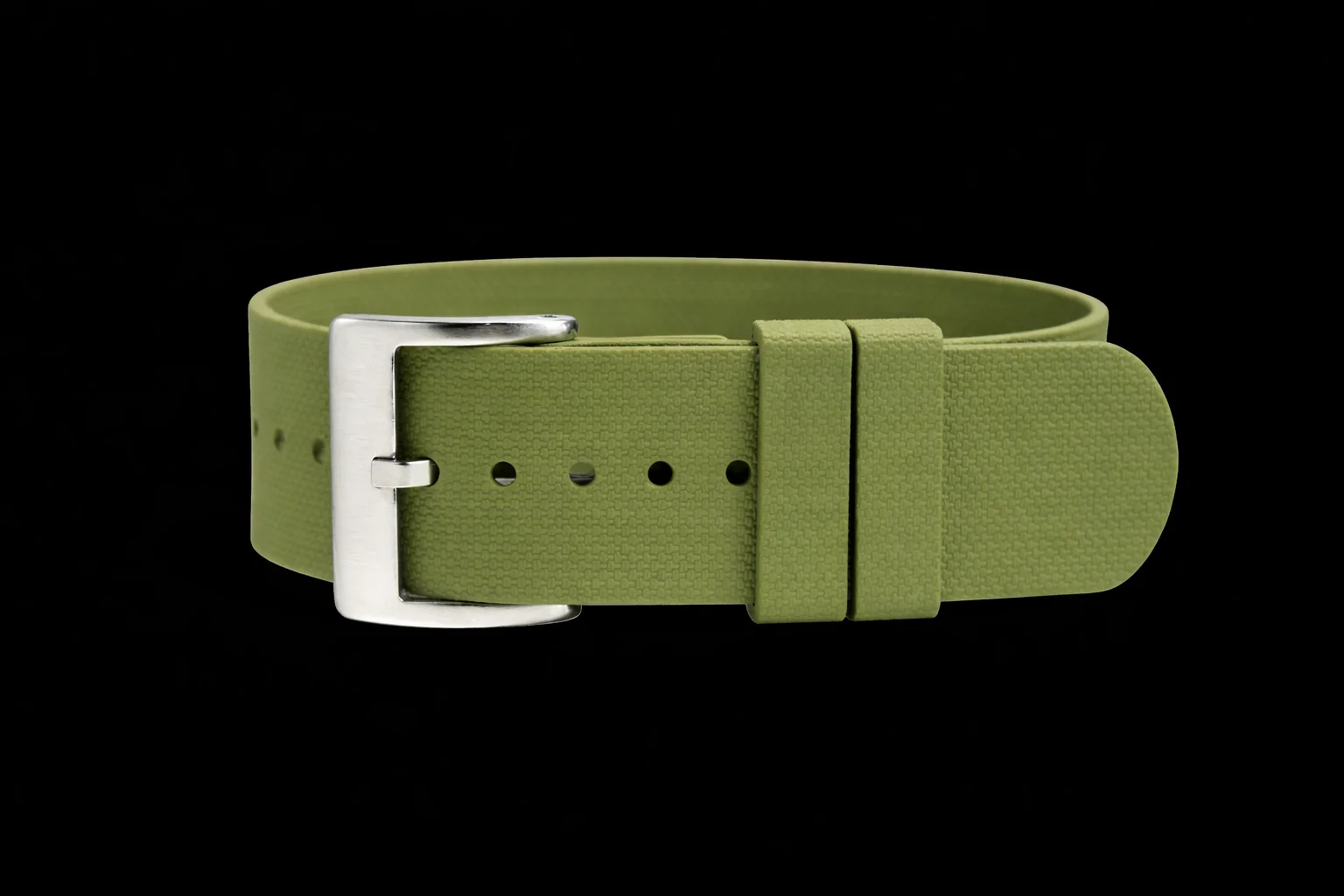 Green 20mm FKM Rubber Strap with Quick Release Feature for Fast and Easy Fitting and Removal