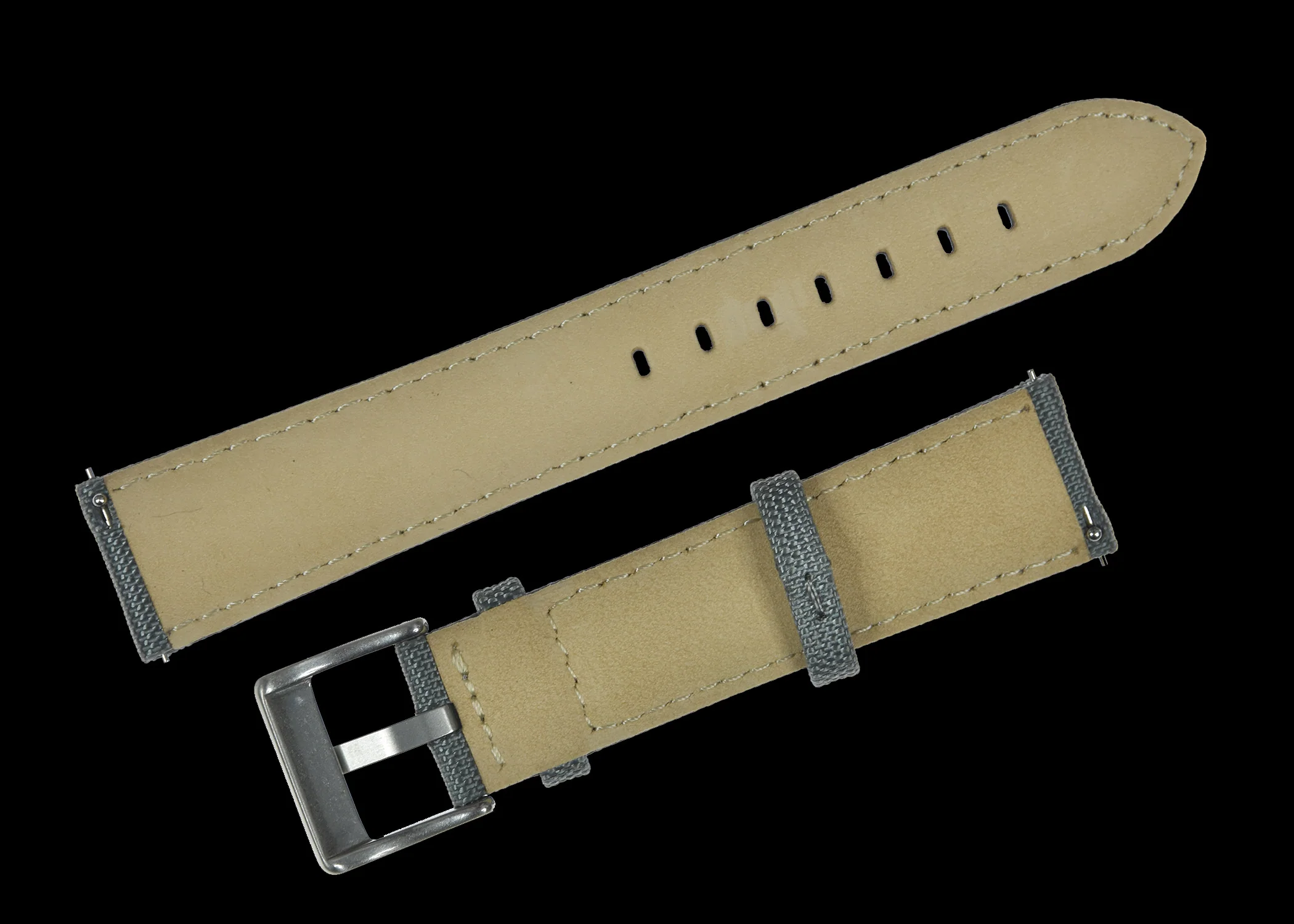 20mm Grey Sailcloth CORDURA® Watchstrap - Image 2
