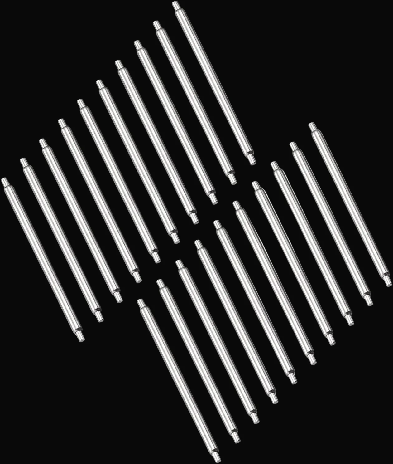 20 x 18mm, 20mm, 22mm or 24mm Watch Pins Designed to Create the Appearance of a Military Watch with Fixed Solid Bars