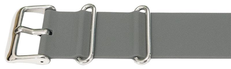22mm Grey Silicone/Rubber NATO Military Watch Strap - Image 2