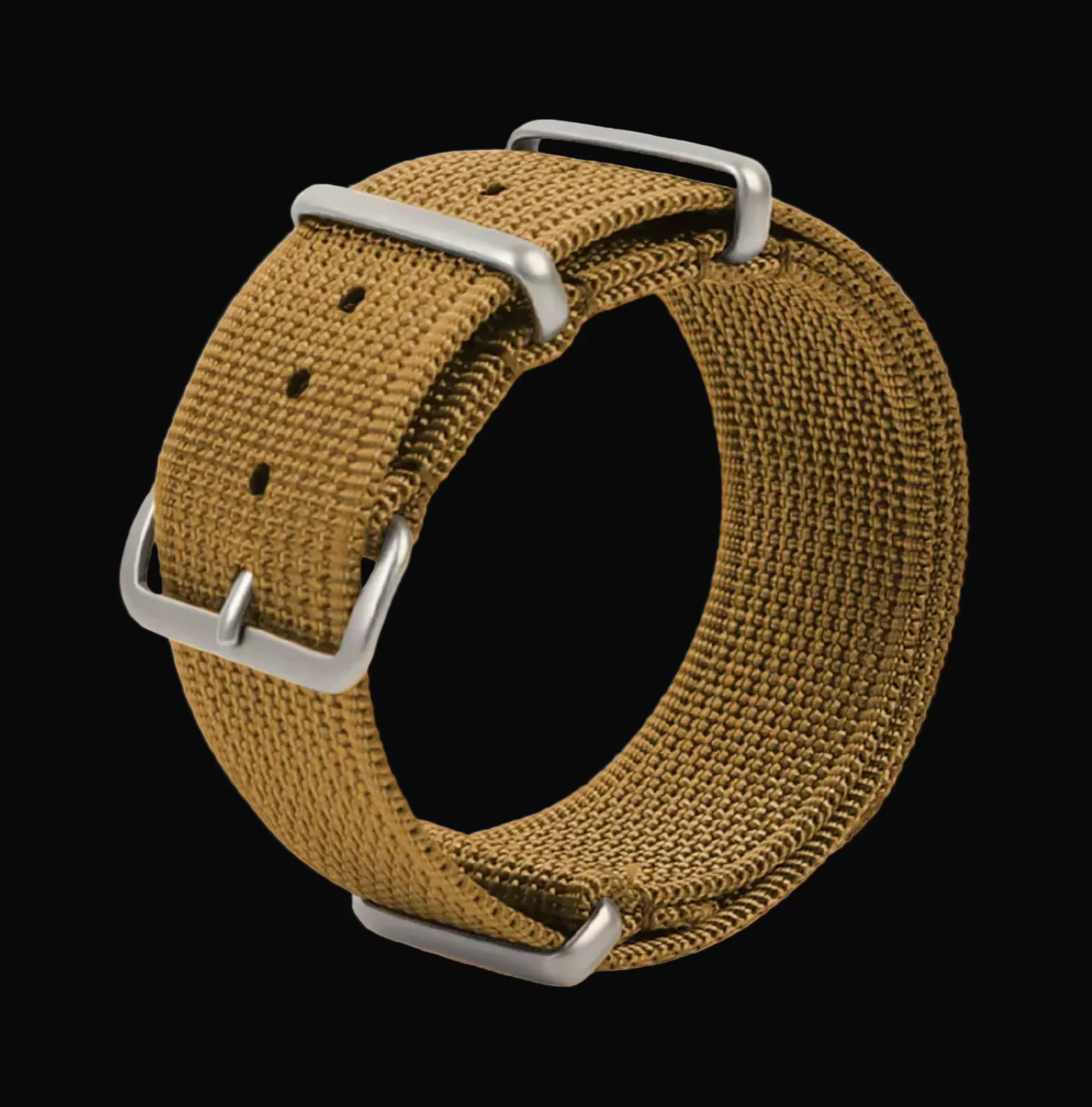 24mm Ribbed Desert NATO Military Watch Strap - Image 2