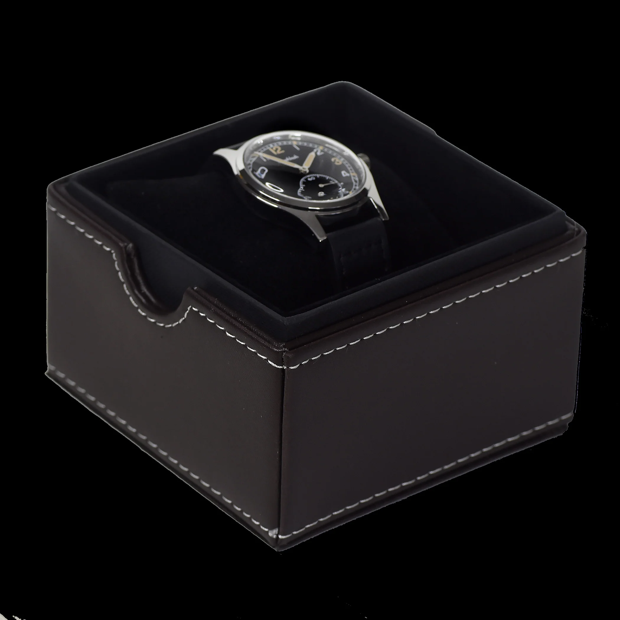 Aeschbach WW2 Pattern German Wehrmacht & Luftwaffe Dienstuhr (Army/Airforce Service Watch) with Sapphire Box Crystal and a 21 Jewel Automatic Mechanical Movement - Image 5