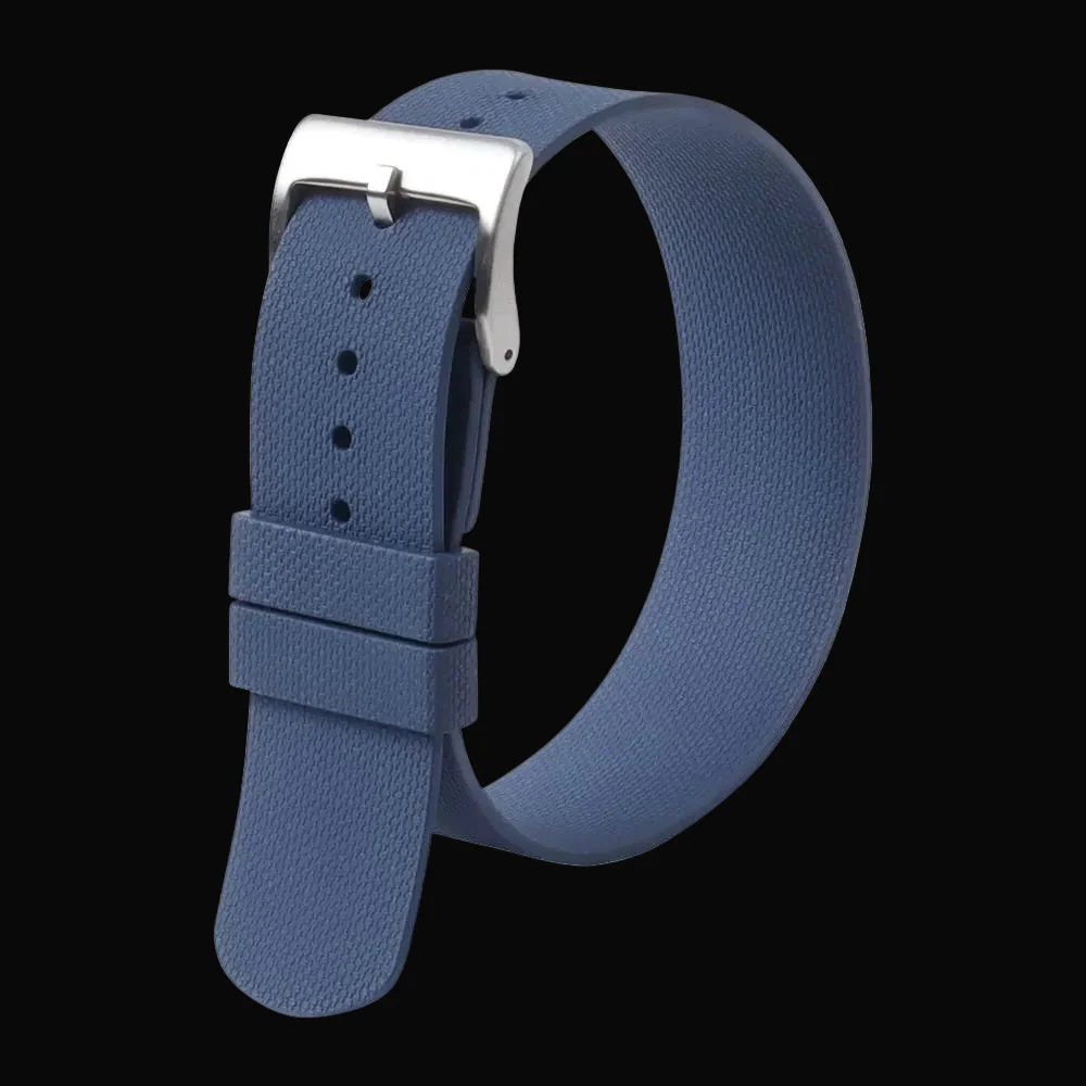 Blue 20mm FKM Rubber Strap with Quick Release Feature for Fast and Easy Fitting and Removal - Image 2