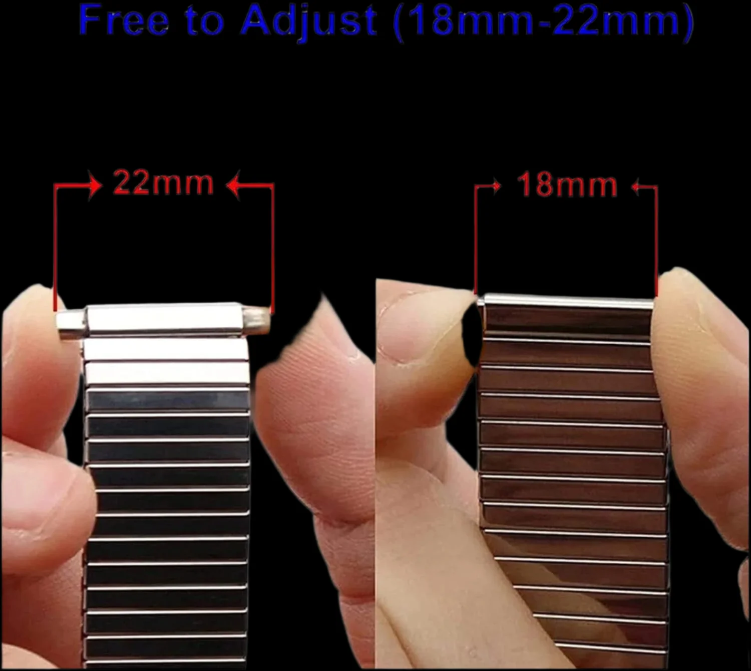MWC Stainless Steel Expansion Watch Bracelet (Suitable for watches with 18-22mm Lug Width) - Image 5