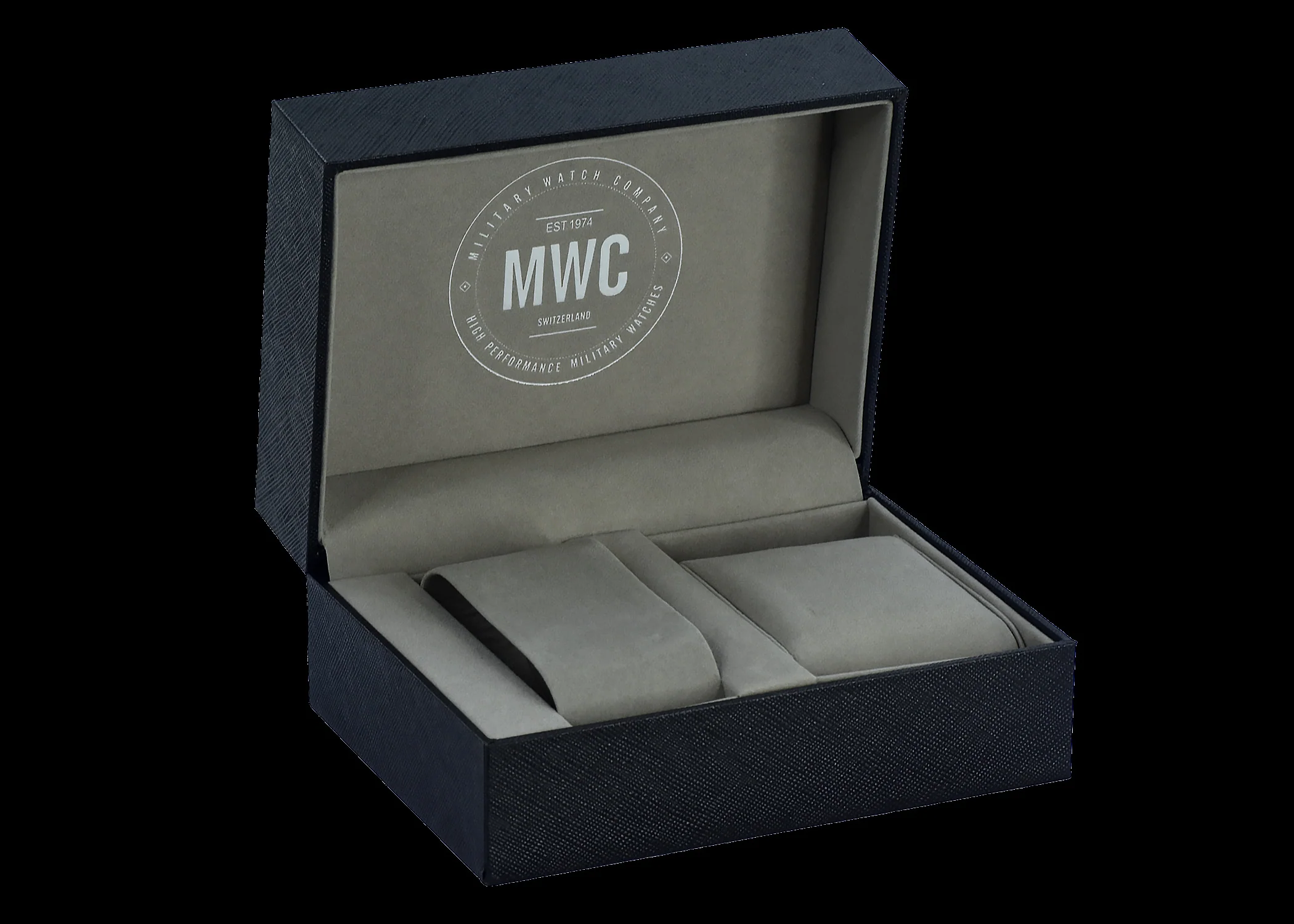 Brand New Current Pattern MWC Watch Box which takes one watch and two additional straps - Image 4