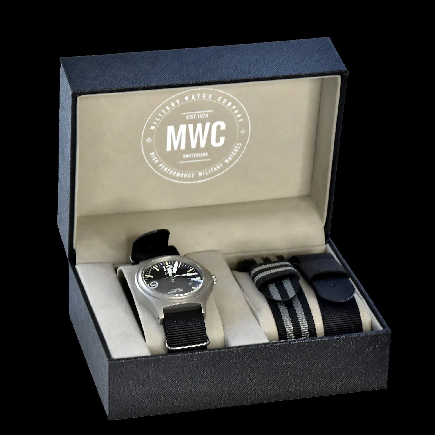Brand New Current Pattern MWC Watch Box which takes one watch and two additional straps - Image 5