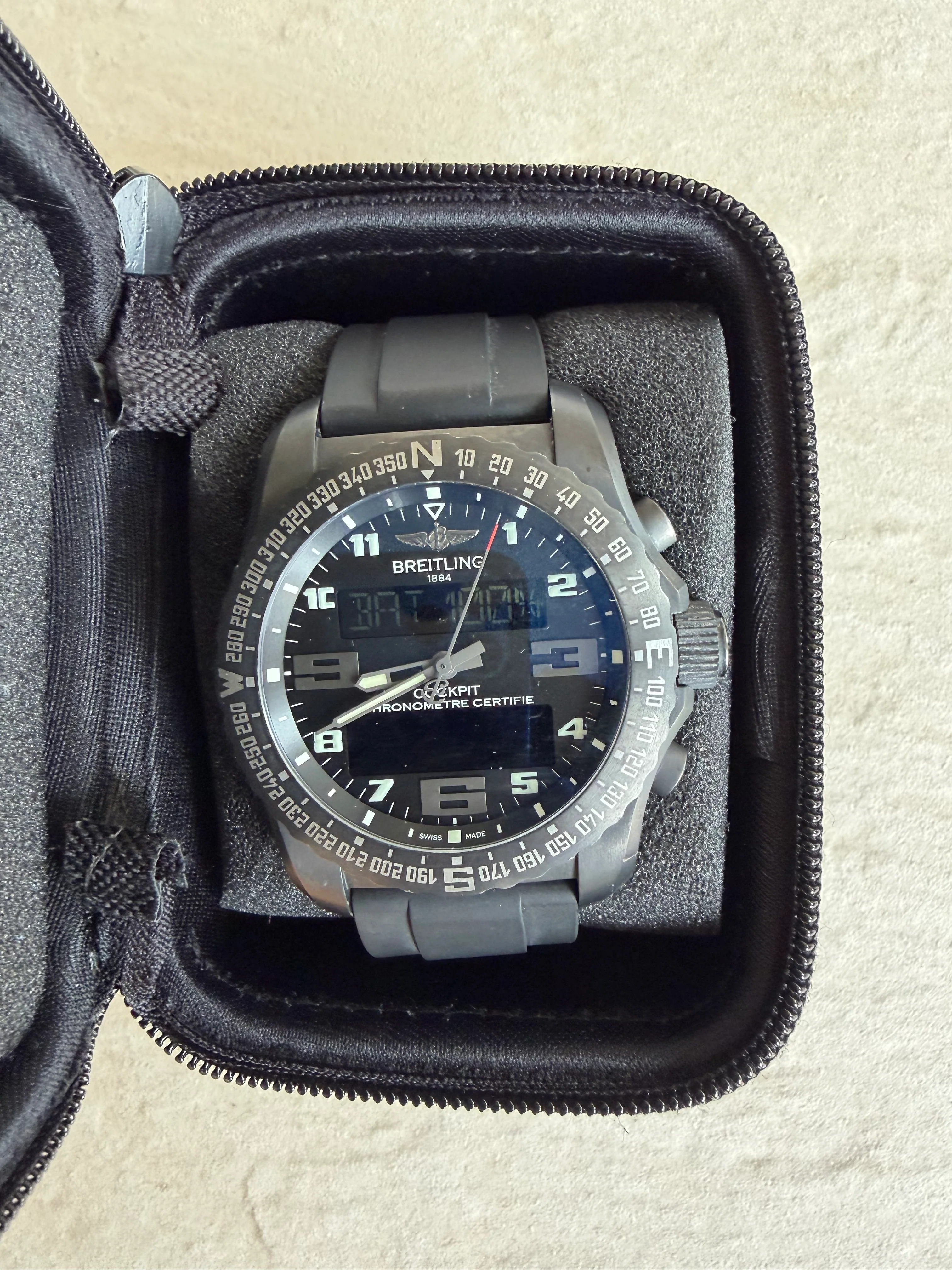 Breitling Cockpit B50 Pilots Watch - Excellent Condition (Serial No: 1807244) - Image 9