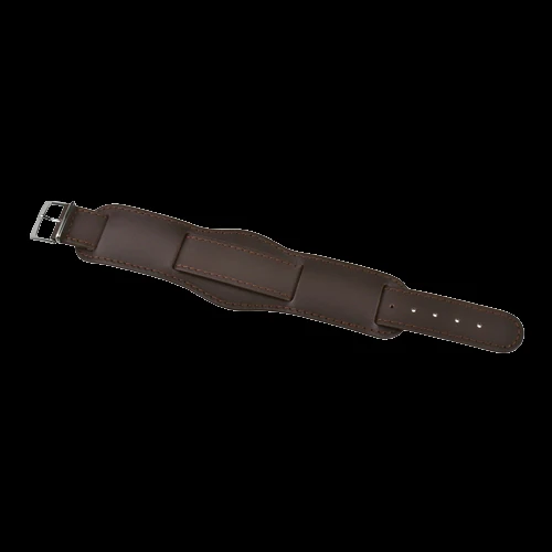 Brown 1950s Pattern 20mm Leather Military Watch Strap - Image 2