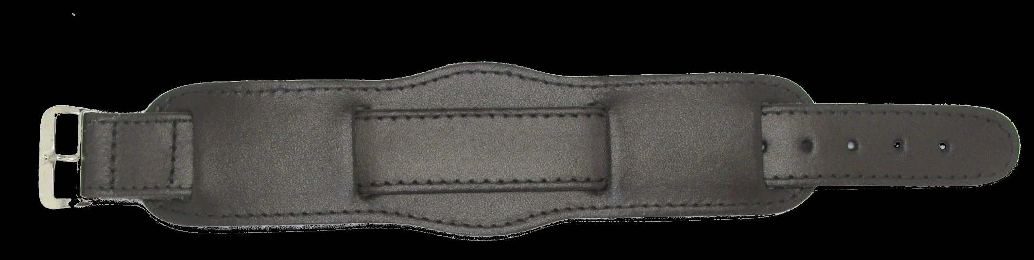 Brown 1950s Pattern 20mm Leather Military Watch Strap - Image 3