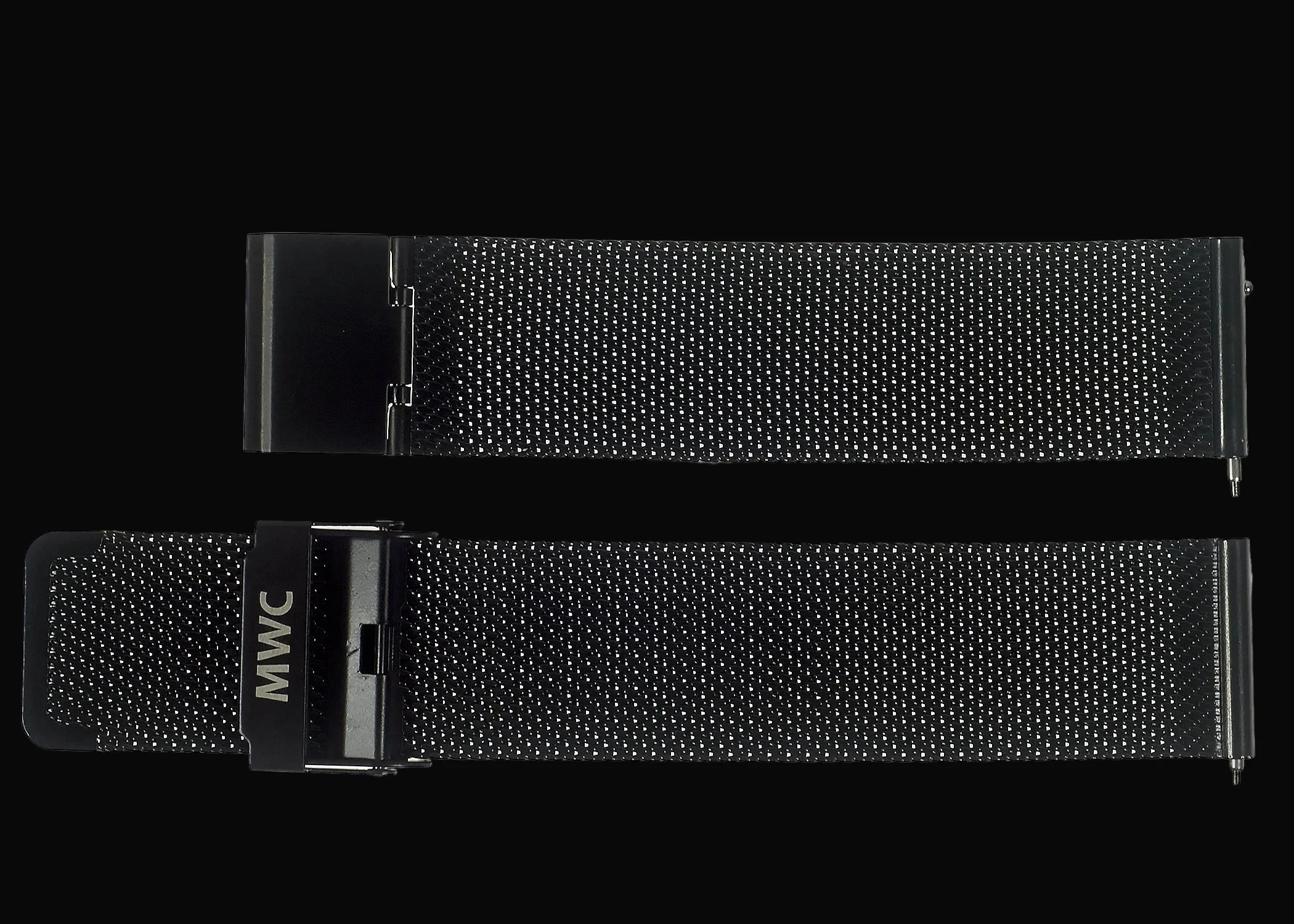 Classic 24mm Milanese Watch Bracelet in Black PVD Stainless Steel