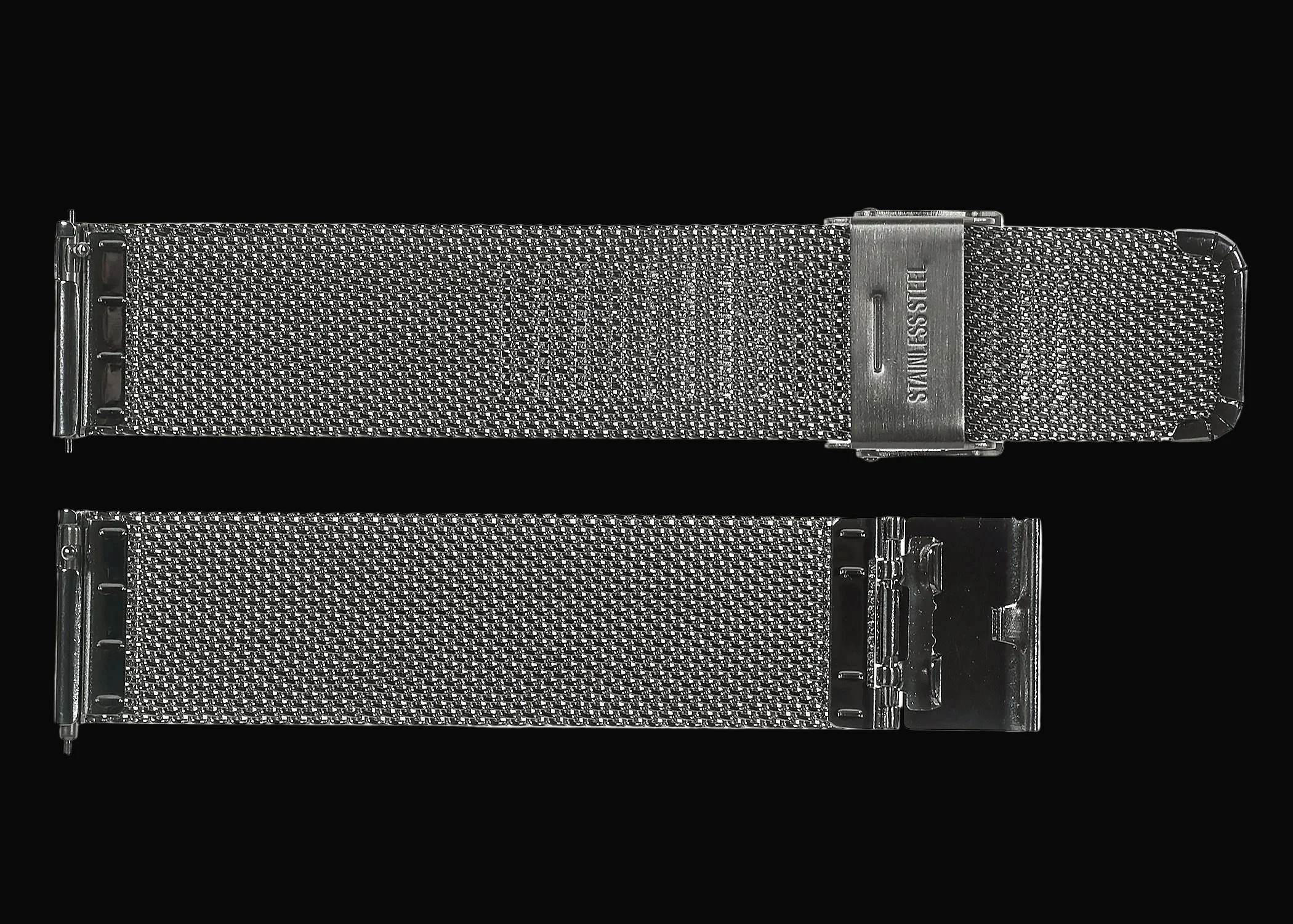 Classic 24mm Milanese Watch Bracelet in Stainless Steel. - Image 2