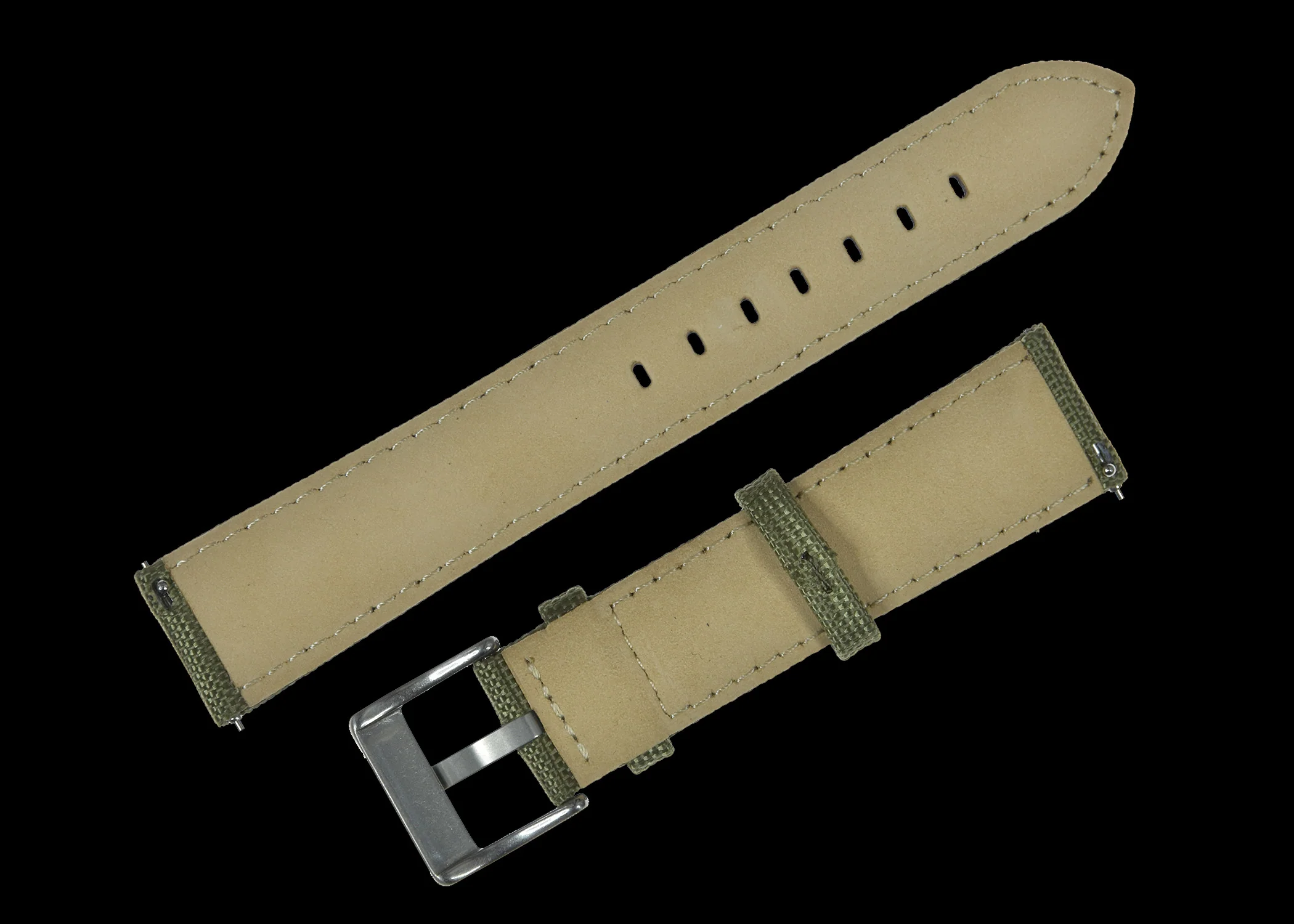 20mm Olive Green Sailcloth CORDURA® Watchstrap - Image 2