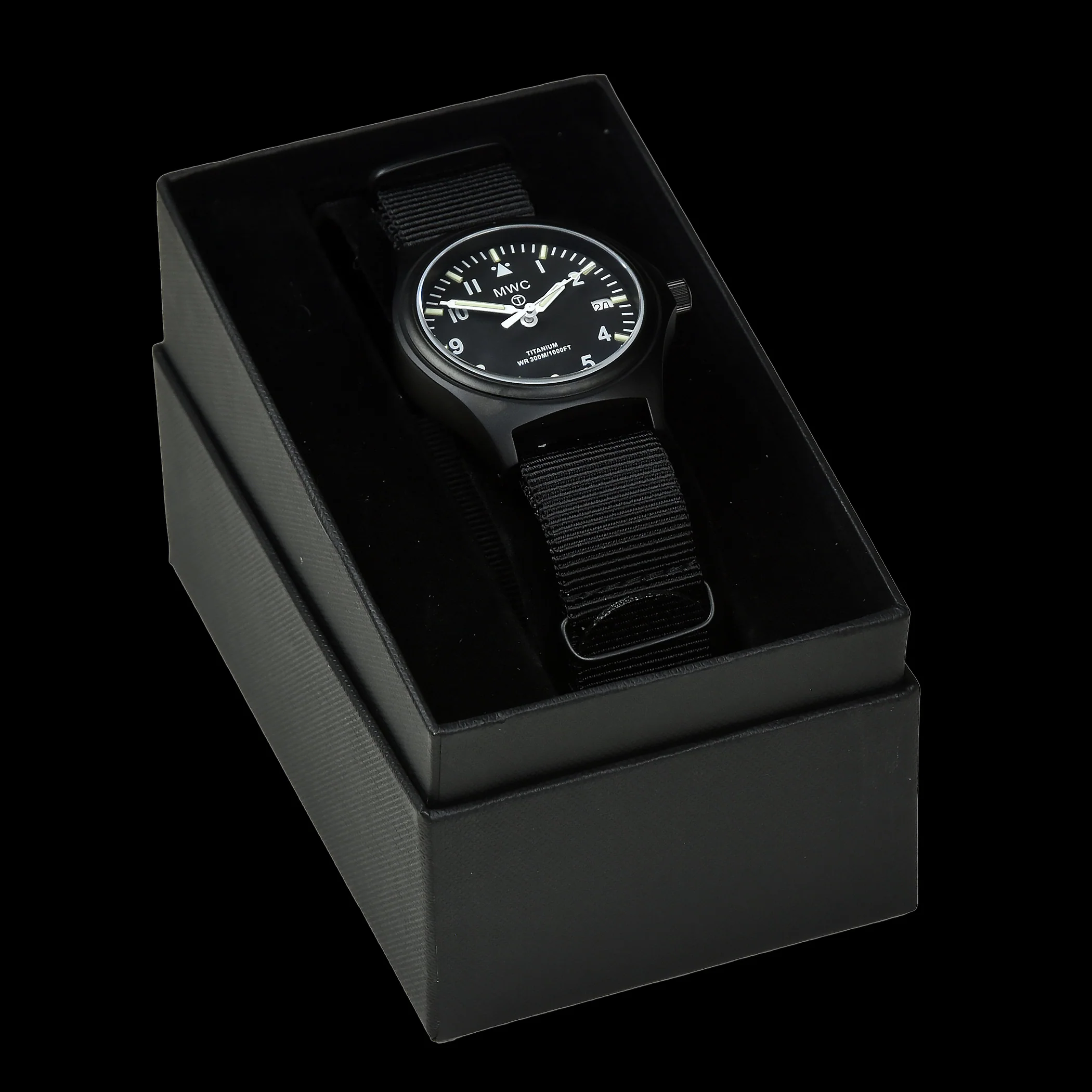 Black PVD Titanium G10 Military Watch with 300m Water Resistance, Sapphire Crystal, 10 Year Battery Life and GTLS Tritium Illumination - Image 5