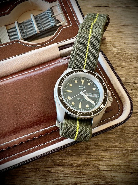 ELVIA Day/Date Military Divers Watch with Sapphire Crystal and Quartz Movement - Image 14