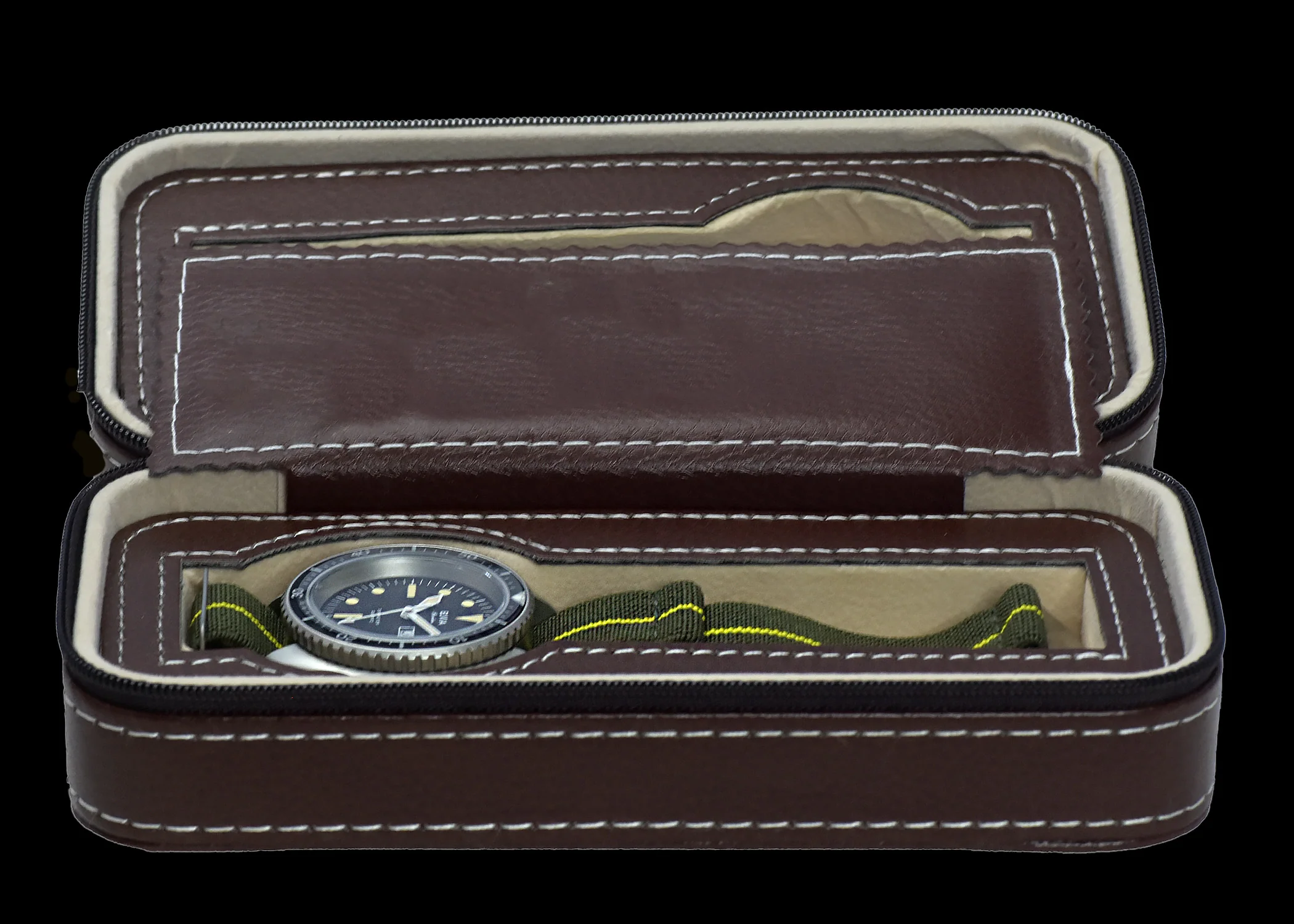 ELVIA Day/Date Military Divers Watch with Sapphire Crystal and Quartz Movement - Image 7