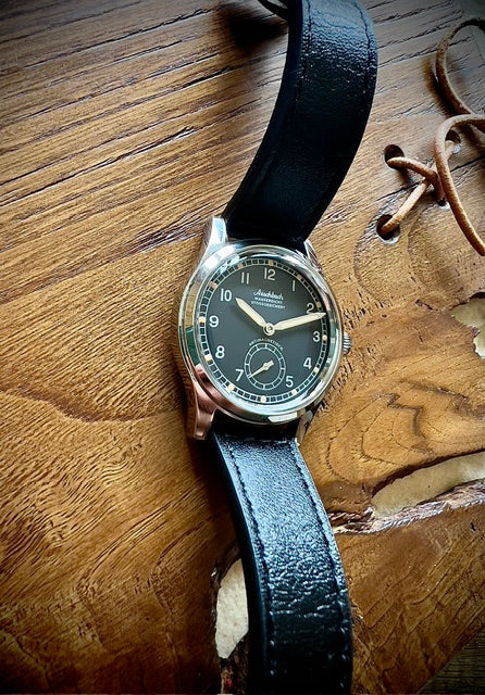 Aeschbach WW2 Pattern Germany Luftwaffe / Reichsluftfahrtministerium (RLM) Pilots Watch with Sapphire Box Crystal and 21 Jewel Automatic Mechanical Movement - Image 7