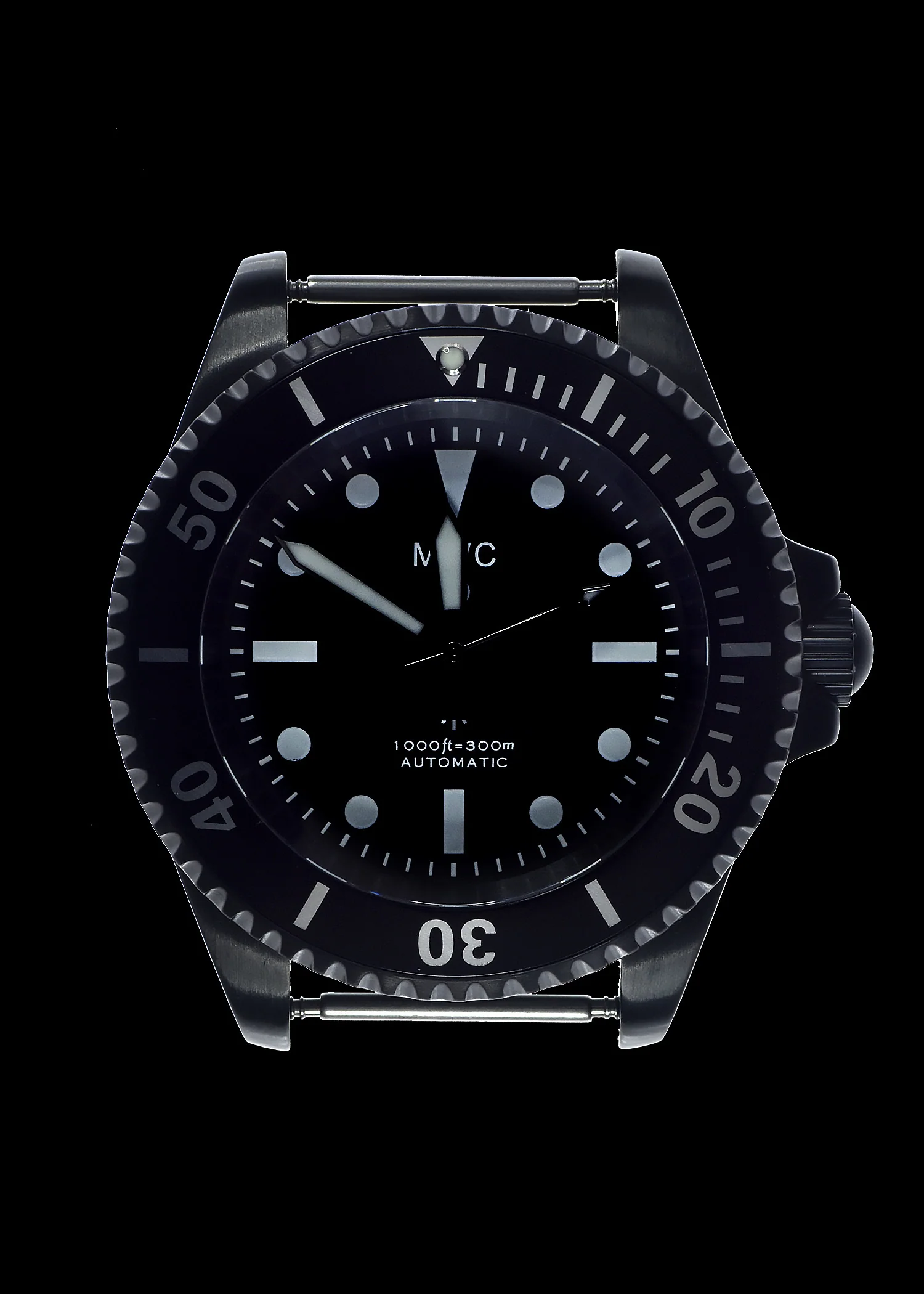 MWC 24 Jewel 1982 Pattern 300m Automatic Military Divers Watch in Black PVD with a Sapphire Crystal on a NATO Webbing Strap (Non Date Version) - Image 3