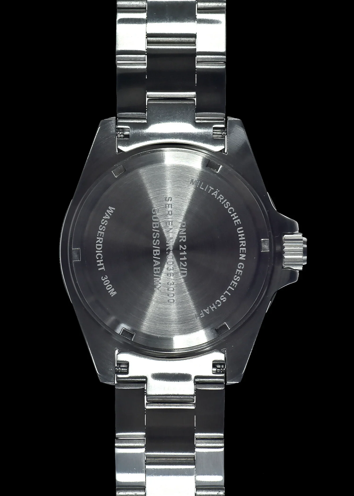 MWC 24 Jewel 300m Automatic Military Divers Watch with Tritium GTLS Illumination, Sapphire Crystal and Ceramic Bezel and Steel Bracelet - Image 4