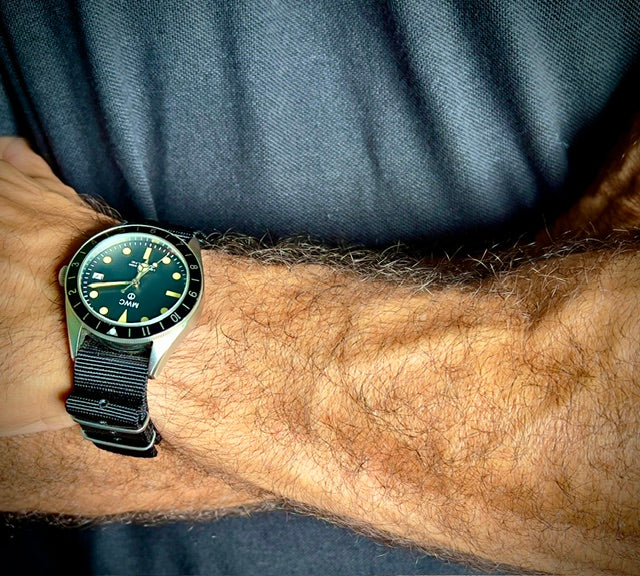 MWC Classic 1960s Pattern Dual Time Zone Automatic Divers Watch with Retro Luminova Paint and Sapphire Crystal - Image 8
