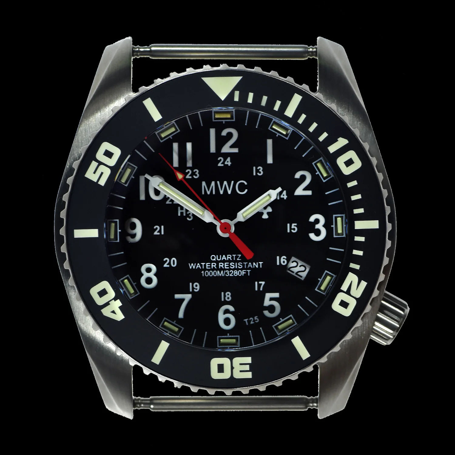 MWC "Depthmaster" 100atm / 3,280ft / 1000m Water Resistant Military Divers Watch in a Stainless Steel Case with GTLS and Helium Valve (10 Year Battery Life) - Image 3