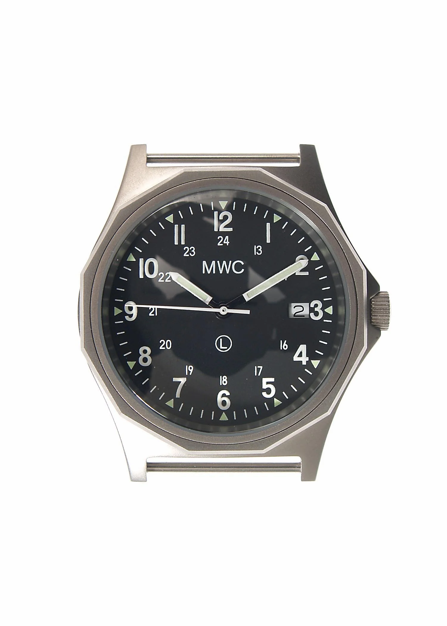 MWC G10 - Remake of 1982 to 1999 Series Watch in Stainless Steel with Plexiglass Acrylic Crystal 12/24 Hour Dial Format and Battery Hatch - Image 6