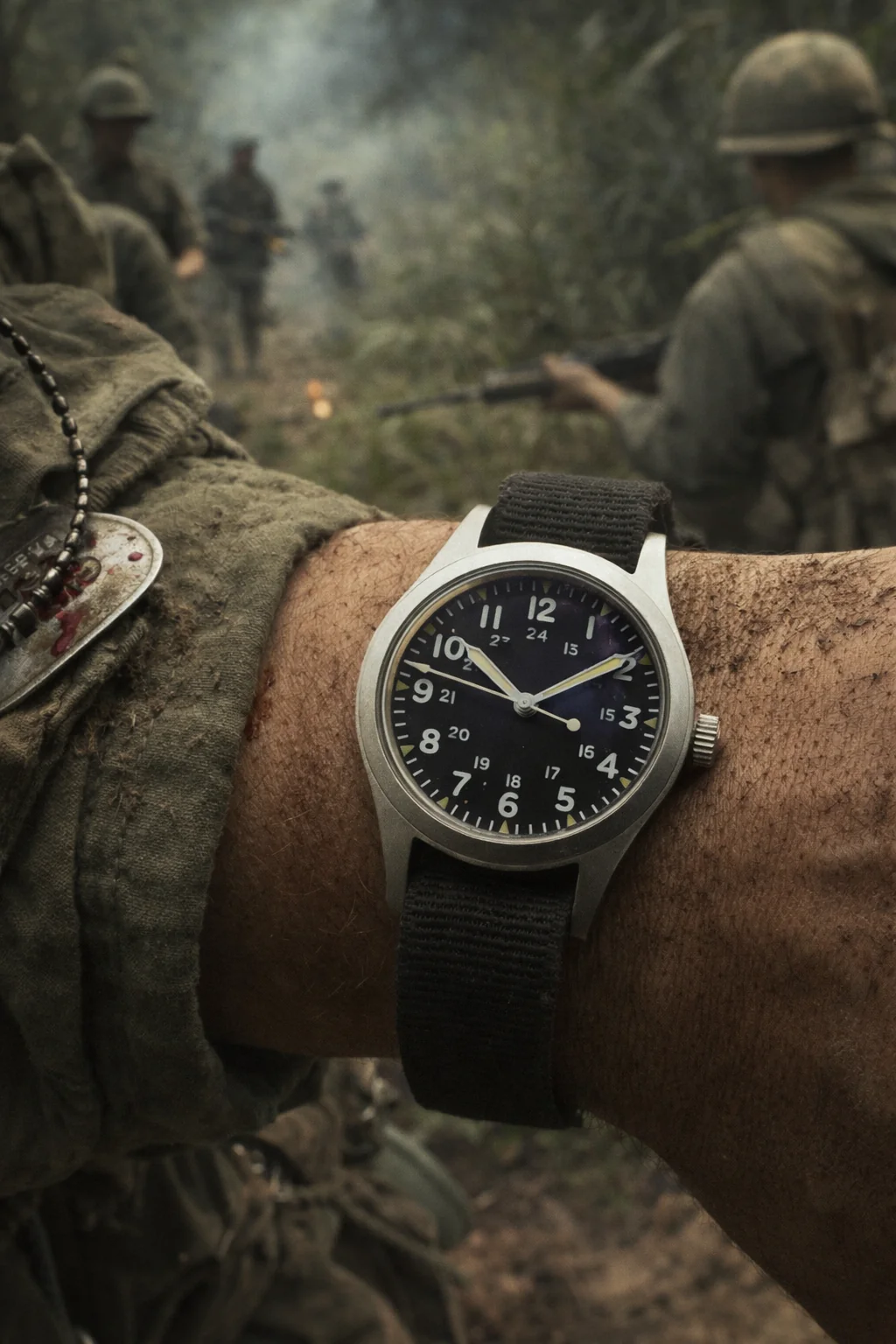GG-W-113 U.S 1960s Pattern Handwound Military Watch with Plexiglass Crystal and Mechanical Movement - Image 8