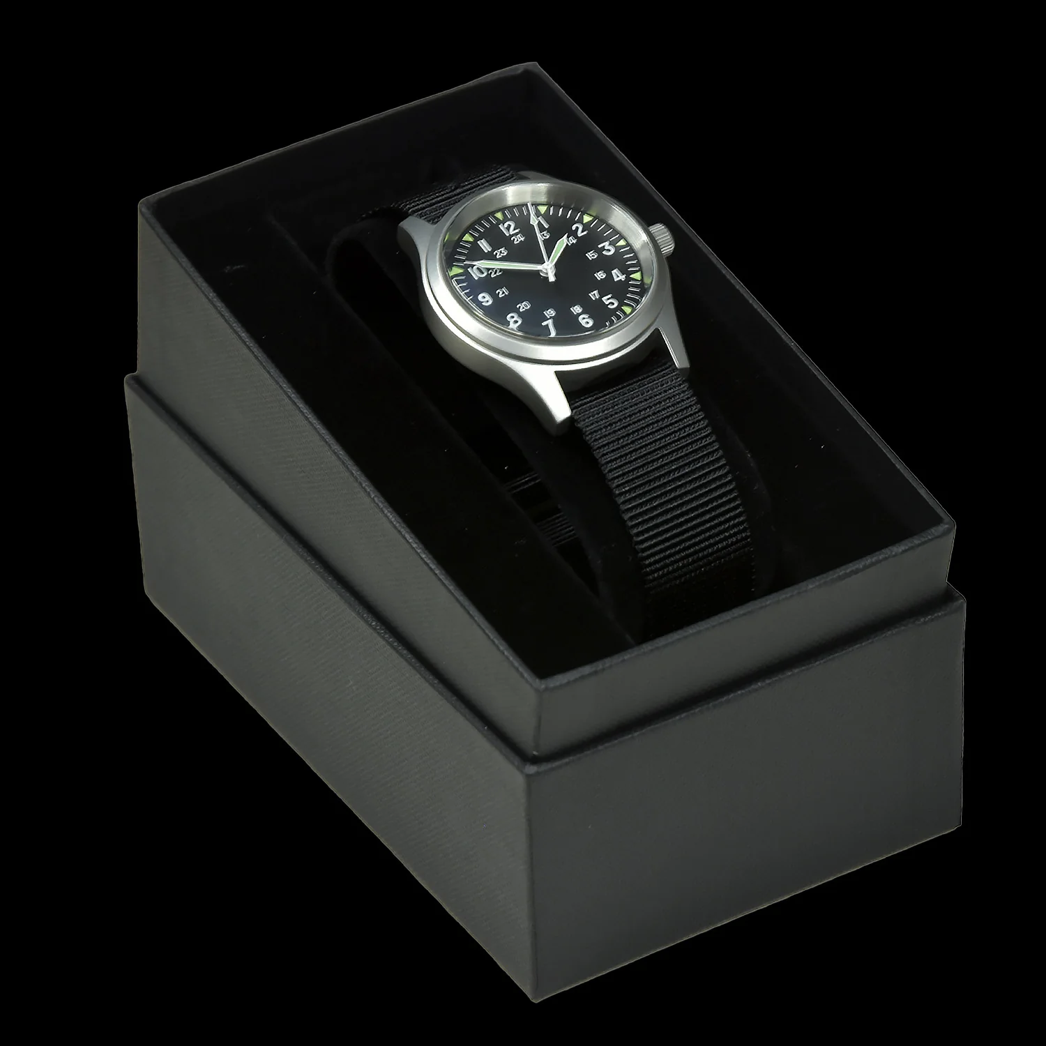 GG-W-113 U.S 1960s Pattern Automatic 100m/330ft Water Resistant Military Watch with Shatter and Scratch Resistant Sapphire Box Crystal - Image 6