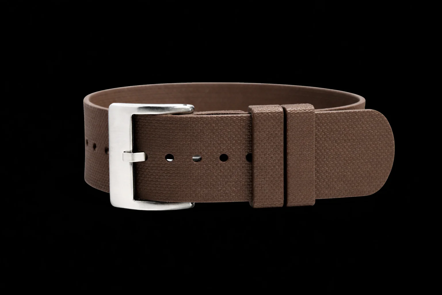 Brown 20mm FKM Rubber Strap with Quick Release Feature for Fast and Easy Fitting and Removal