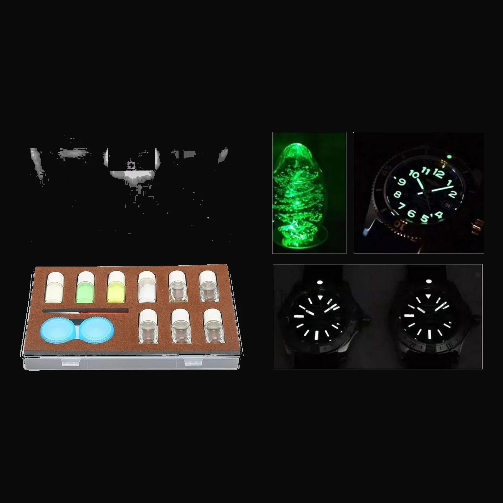 High-Quality Luminous Paint Kit for Restoring Watch Hands, Dials, Markers, and Bezel PIPs - Image 3