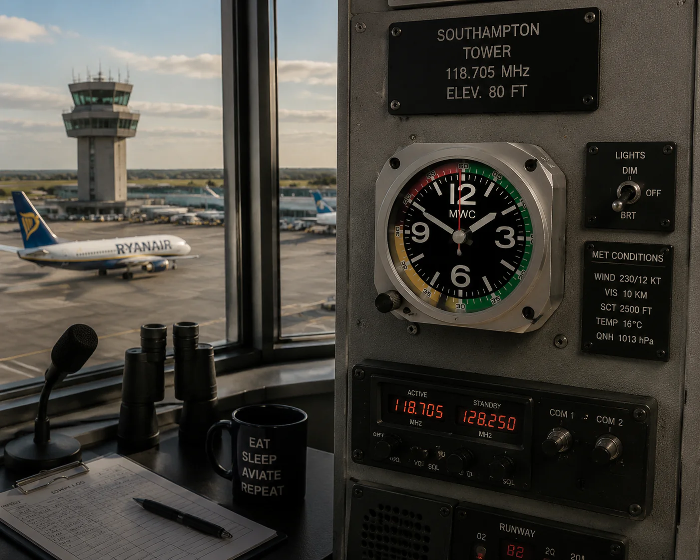 Limited Edition Replica Airspeed Indicator Cockpit / Desk Clock in Aluminium Finish - Image 3