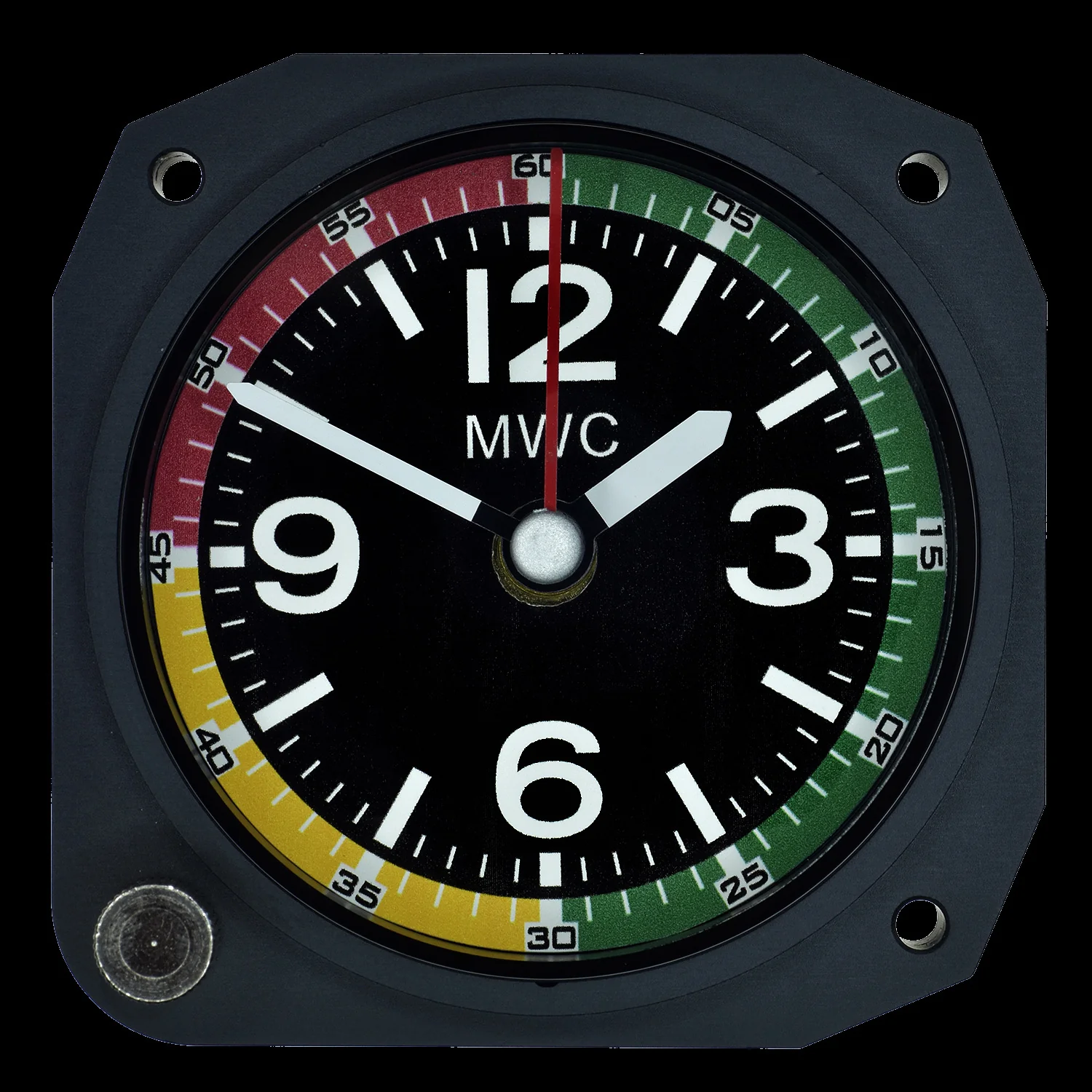 Limited Edition Replica Airspeed Indicator Cockpit / Desk Clock in Matt Black Finish - Image 2