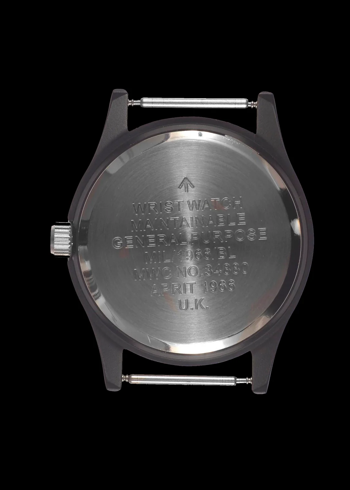 MWC Classic 1960s/70s Matt Black European Pattern Military Watch Webbing Strap - Image 4