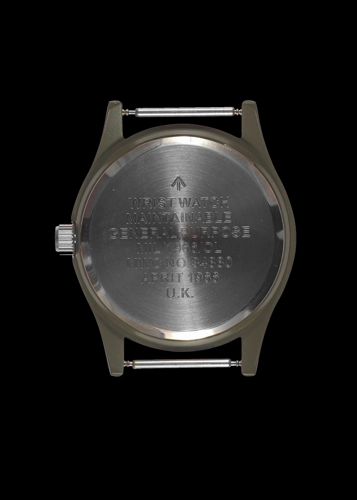 MWC Classic 1960s/70s Pattern Olive Drab European Pattern Military Watch on Matching Strap - Image 3