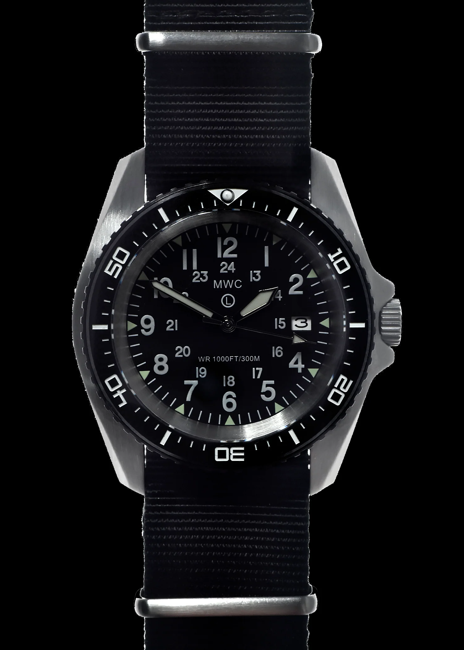 Military Divers Watch Stainless Steel (Automatic) 12/24 Hour Dial with Sapphire Crystal and Ceramic Bezel - Image 3