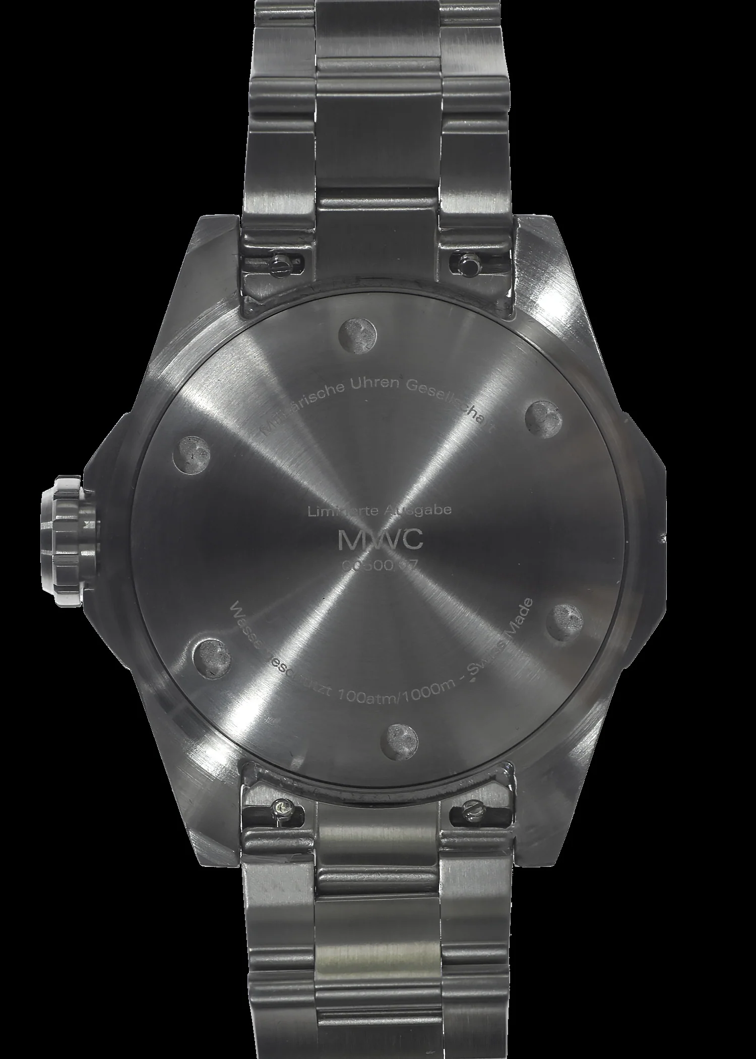 MWC 100ATM / 3,280ft / 1000m Water Resistant Diver's Watch  Stainless Steel Case with Helium Valve and Matching Bracelet  100% Swiss Made with Sellita SW200 26-Jewel Automatic Movement - Image 6