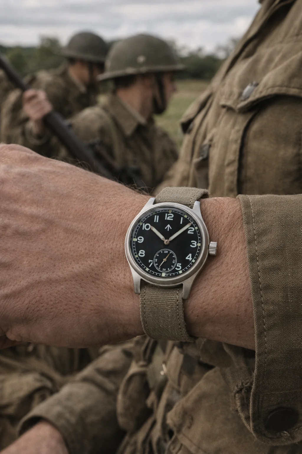 MWC 1940s/1950s "Dirty Dozen" Pattern General Service Watch with Hybrid Mechanical/Quartz Movement - Image 7