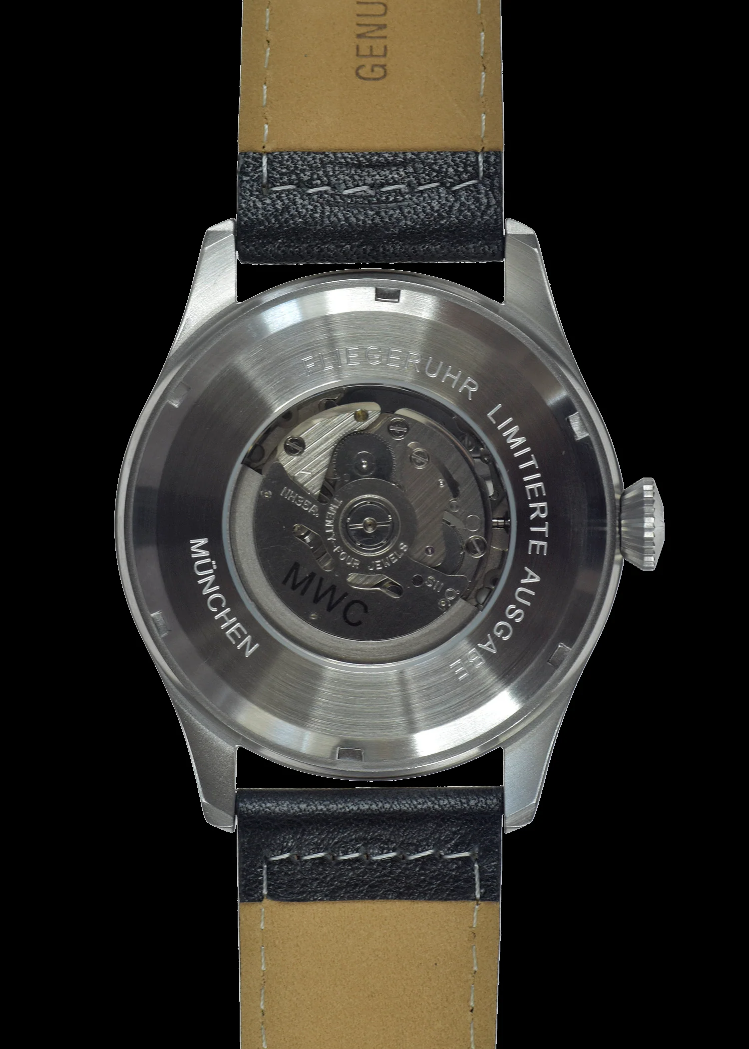 MWC 1940s Pattern Classic 46mm Limited Edition XL Military Pilots Watch with Scratch and Shatter Resistant Sapphire Crystal - Image 3