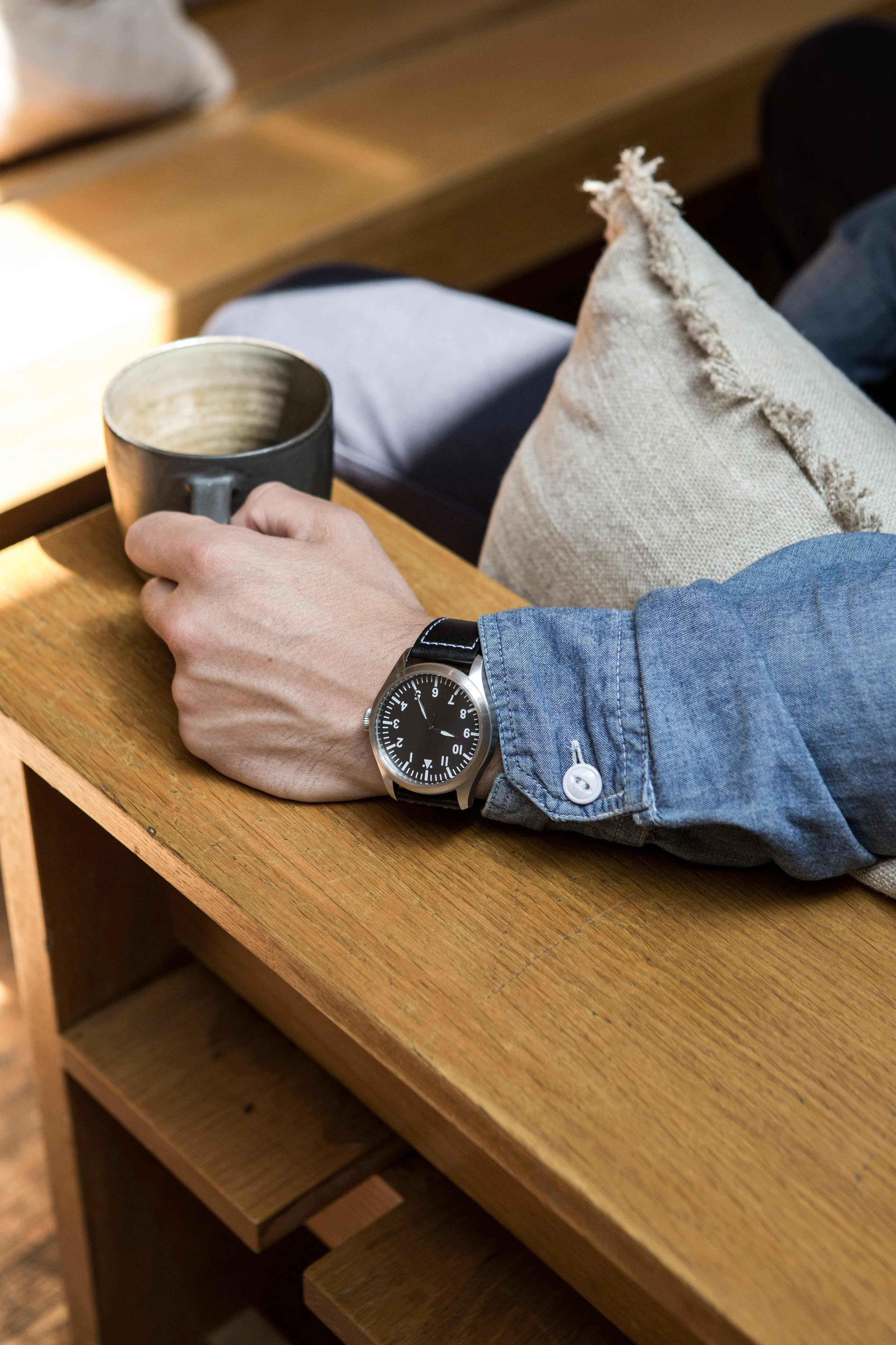 MWC 1940s Pattern Classic 46mm Limited Edition XL Military Pilots Watch with Sapphire Crystal - With Plain Caseback Suitable for Engraving - Image 9