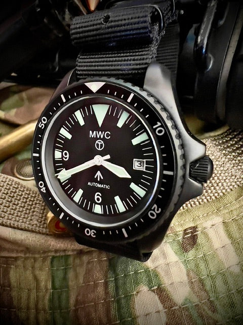 MWC 1999-2001 Pattern Black PVD Automatic Military Divers Watch - Sapphire Crystal and 60 Hour Power Reserve - Image 10