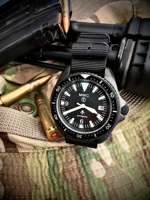 MWC 1999-2001 Pattern Black PVD Automatic Military Divers Watch - Sapphire Crystal and 60 Hour Power Reserve - Image 12